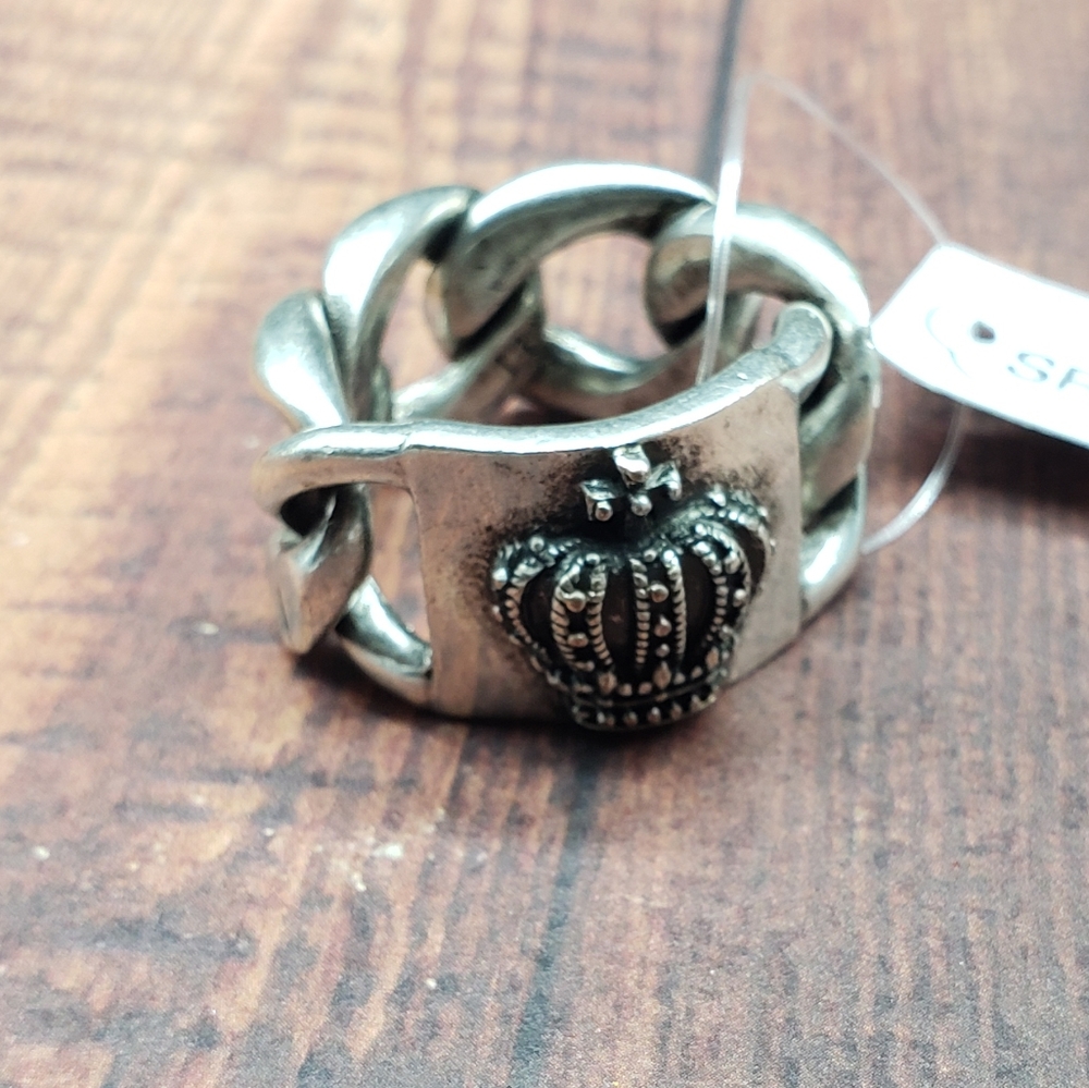 Stigma Crown Ring, Chain Link Band